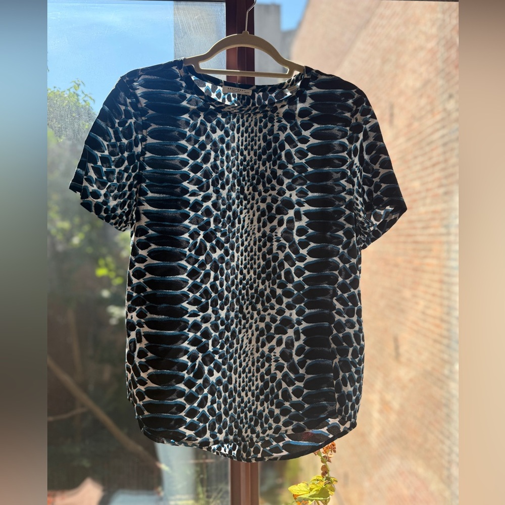 Equipment 100% Silk Snake Print Blouse